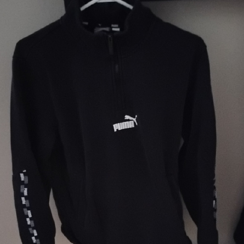 Puma Men's Black Zip-Up Sweater